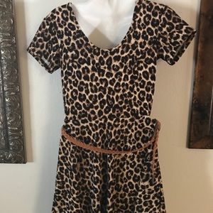 Animal print short dresses
